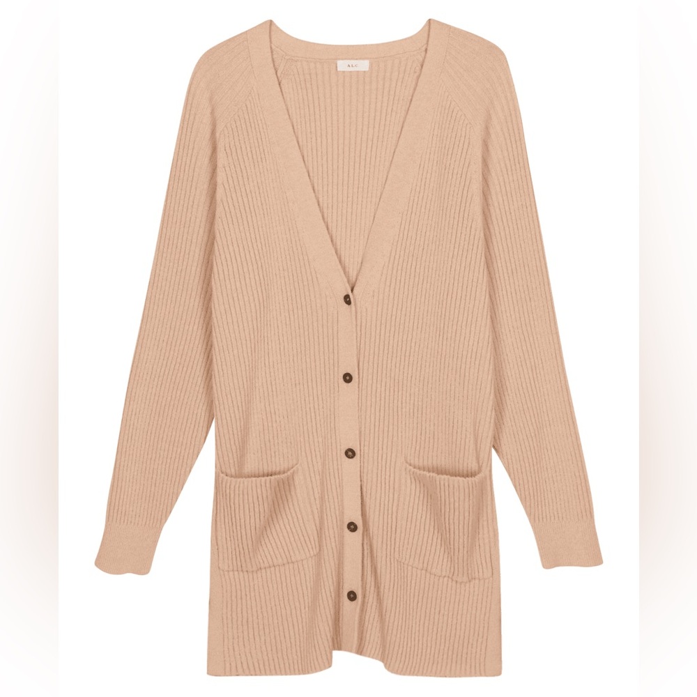 ALC Tan Long Cardigan. Like new ☁️